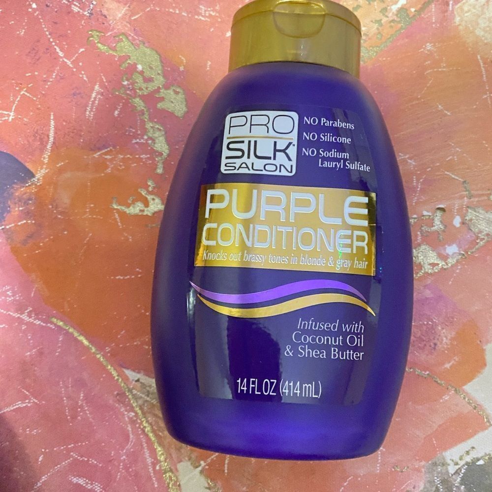 ποΈPro Silk Salon Purple Shampoo &ConditionerβCoconut Oil & Shea Butter 14OZ - Picture 9 of 9